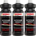 Produktbild: 3x 1 Liter SONAX PROFILINE ACTIFOAM ENERGY SNOW FOAM AUTOSHAMPOO KONZENTRAT