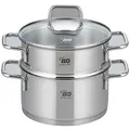 Produktbild: ELO Kartoffeldämpfer Citrin, Edelstahl, Ø 18 cm, unterer Topf 2 L, Oberer Gareinsatztopf 1.6 L, induktionsfähig