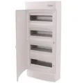 Produktbild: Intratec Sicherungskasten Aufputz 4 reihig – IP40 Verteilerkasten Aufputz Gehäuse für 48 Module mit weißer Tür für einfache Installation Zuhause & Gewerbe – 653 x 287 x 102 mm
