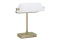 Produktbild: relaxdays Schreibtischlampe Bankerlampe mit weißem Glasschirm, Neigbarer Lampenschirm, E14, max. 40 W (Leuchtmittel nicht enthalten), Warmweiß