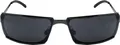 Produktbild: Coole Edelstahl Sonnenbrille Herren Rechteckig Schmal Schwarz Matrix-Neo-Style Festivalbrille Raverbrille Bikerbrille