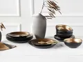 Produktbild: CreaTable, 23600, Glamour Gold Gold, Tellerset 12-tlg, Steinzeug
