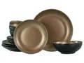 Produktbild: CreaTable, 23600, Serie GLAMOUR - Gold, 12-teiliges Geschirrset, Teller Set aus Steinzeug, spülmaschinen- und mikrowellengeeignet, Qualitätsproduktion