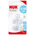 Produktbild: NUK First Choice+ Anti-Colic Trinksauger Silikon 2 Stück Größe 2 M für Milch NEU