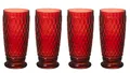 Produktbild: Villeroy & Boch Boston Coloured 4er Set Longdrinkglas rot