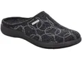 Produktbild: Rohde Damen Pantoffel Filz Hausschuh Bestickt herausnehmbare Sohle Bari 6544, Größe:41 EU, Farbe:Schwarz