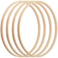 Produktbild: 4 Stück Holzringe Zum Basteln, Traumfänger Ringe Bambus 15cm, Makramee Ringe, Holzreifen, Für DIY Traumfänger, Hochzeitskranz Dekor, Handwerk