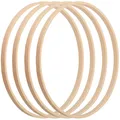 Produktbild: 4 Stück Holzringe Zum Basteln, Traumfänger Ringe Bambus 15cm, Makramee Ringe,...