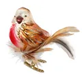 Produktbild: INGE-GLAS® Christbaumschmuck Rotkehlchen Glasvogel 7cm (1-tlg), mundgeblasen, handbemalt