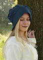 Produktbild: Battle Merchant Kostüm Mittelalter Haube mit gelegten Falten, blau