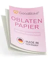 Produktbild: GoodBake Oblatenpapier, 25 Blatt, DIN A4, Esspapier zum Bedrucken, Bemalen, Wafer Paper, essbare Tortendeko, Fototorten, vegan, glutenfrei