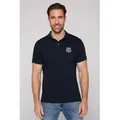 Produktbild: Poloshirt CAMP DAVID, Herren, Gr. S, blau, Material: 95% Baumwolle, 5% Elasthan, bedruckt, bestickt, regular fit normal, eingesetzt Rippbündchen, Shirts, mit Elasthan-Anteil