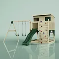 Produktbild: OutdoorToys Spielturm Nils aus Holz in Grün Dunkelgrün, mit Kinderschaukel