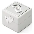 Produktbild: Elegante silberne Trauringbox, 66 x 60 mm, H. 55 mm. | Größe: 66x60x55 mm | Arti