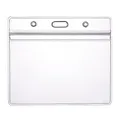 Produktbild: Ausweishülle ZIP Kartenhalter flexibel & wasserdicht horizontal für 1-2 Ausweise Karten Impfpass Namensschilder ID-Card Schutzhülle 0,80mm transparent