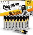 Produktbild: Energizer Alkaline Power Batterien AAA (16 Stück) - Hochleistungsbatterien 1,5V - Batterie für Haushalt und Büro - 100% plastikfreie Verpackung - 7 Jahre lagerfähig [Exklusiv bei Amazon]