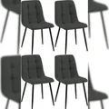Produktbild: CLP 4er Set Esszimmerstuhl Tilde dunkelgrau/Stoff