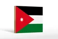 Produktbild: Femer GmbH Holzbild Flagge Jordaniens 18x12 cm Flag of Jordan, Flaggen (1 St), Glatte Holzfaserplatte (MDF), vorn beschichtet