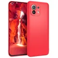 Produktbild: Für Xiaomi Mi 11 5G Schutzhülle TPU Backcover Tasche Slim Etui Matt Dünn Rot