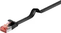Produktbild: Goobay 94231 CAT 6 Flach-Patchkabel, U/FTP, Schwarz, 1 m - Kupfermaterial
