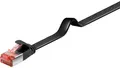 Produktbild: 4040849942310 CAT 6 kabel krosowy płaski,U/FTP, czarny - Długość kabla 1 m Wentr