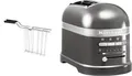 Produktbild: KitchenAid Toaster Artisan 5KMT2204EMS MEDALLION-SILBER, 2 kurze Schlitze, für 2 Scheiben, 1250 W, mit Sandwichzange