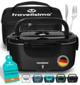 Produktbild: TRAVELISIMO Elektrische Lunchbox 100W Essen Warmhalten Behälter, 1,5L Wärmebox Essen 3-in-1 Electric Lunch Box, Beheizbare Lunchbox 12V/24V/220V, für Arbeit Auto Lkw Lunchbox Elektrisch