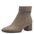 Produktbild: MARCO TOZZI Damen Stiefeletten mit Absatz Elegant mit Reißverschluss, Braun (Stone), 38 EU