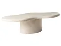 Produktbild: Beliani Akzent-Couchtisch MgO unregelmäßige Form rostfarben Wasser- und windbeständig 120 x 57 cm beige Conza