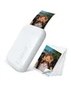 Produktbild: Liene Pearl K100 2x3'' Mini Fotodrucker Smartphone, Mini Tragbarer Sofortbilddrucker mit 5 Zink Klebepapier, Bluetooth 5.0, Kompatibel mit IOS & Android, Kleiner Handy Fotodrucker für iPhone - Weiß