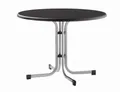 Produktbild: Sieger 236/A Boulevard-Klapptisch mit mecalit-Pro-Platte Ø 100 cm, Stahlrohrgestell graphit, Schieferdekor anthrazit