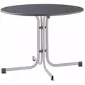 Produktbild: SIEGER Boulevard-Klapptisch, Ø 100cm, graphit Stahrohrgestell, Mecalit-Pro