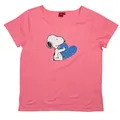 Produktbild: The Peanuts T-Shirt für Damen - Snoopy Shirt Oberteil Frauen Top kurzärmlig Pink (M)