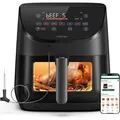 Produktbild: Ultenic AF500C Ölfreie Fritteuse mit Temperatursensor - 1700W - 6.5L - Sichtfenster - Touchscreen - Schwarz