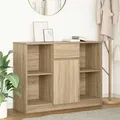Produktbild: vidaXL Sideboard mit Schublade Sonoma-Eiche 101x35x76 cm Holzwerkstoff