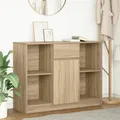 Produktbild: Sideboard Sonoma-Eiche mit Schublade 101x35x76 cm Holzwerkstoff