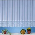 Produktbild: heimtexland Gardine Stores Vorhang Makramee Sockel Borte weiß Typ516 (1 St), Kräuselband, transparent, Webware, Universal Kräuselband I weiß I Fensterdeko I halbtransparent weiß 750 cm x 145 cm