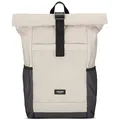 Produktbild: LARKSON Rolltop Rucksack Damen Groß Beige Grau - No 2 - Daypack für Schule, Uni, Fahrrad - 16 Zoll Laptop Fach für Arbeit - Nachhaltig - Anti-Diebstahl - Wasserabweisend