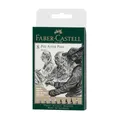 Produktbild: Faber-Castell 167158 - Tuschestift Pitt Artist Pen, Farbe 199, schwarz, XXS, S, F, M, B, C, 1.5, Fude hard, 8er Etui