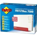 Produktbild: AVM FRITZ!Box 7580 WLAN AC + N Router  4x4 MU-MIMO DECT-Basis Media Server VoIP  IPv6 VPN - Weiß