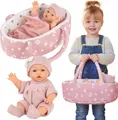 Produktbild: Meine erste Babypuppe 30 cm mit Tragebett, Kissen, Decke & Schnuller – Spielset für Kinder