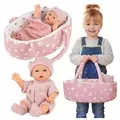 Produktbild: Kinderplay Dolls & Strollers Babypuppe Puppe mit Tragebett – Erste Babypuppe – Spielset für Kinder (Set) rosa