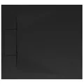 Produktbild: Schulte Duschwanne DWM-Tec, Rechteck, Mineralwerkstoff, Oberfläche aus Steinstruktur, 80x90 cm, Anthrazit, extraflach, ohne Ablauf und Stellfüße schwarz Rechteck | 80 cm x 90 cm