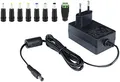 Produktbild: Poppstar Universal AC DC Netzteil, Steckernetzteil 12V 2A (2000mA, 5,5/2,5mm) Strom-Adapter mit 8er Hohlstecker Set, 150cm
