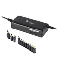 Produktbild: NGS BAN - Manuelles 90W Universal-Laptop-Ladegerät, Ladegerät mit 11 Adaptern, kompatibel mit HP, Dell, Asus, Lenovo, Acer