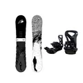 Produktbild: F2 Set Snowboard Blackdeck Wide Schwarz/Weiss 163w cm + Sonic Pro Bindung L