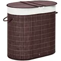 Produktbild: Homcom Wäschekorb, Braun, Naturmaterialien, 37x60.5x62.5 cm, Ordnen & Aufbewahren, Wäschekörbe & Tonnen