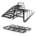 Produktbild: Wiltec Set 2X Auffahrrampe bis 2 t je Paar, 915x350x275 mm, Auffahrschiene Verladerampen aus Stahl + Verlängerung 2X 400 kg 650x195 mm Erweiterung