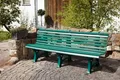 Produktbild: Bank 4 Sitzer aus Kunststoff, grün, 200 cm, stabile Gartenbank Sitzbank Parkbank