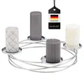Produktbild: B-Ware bremermann Kerzenhalter in Kranzform, für Stumpenkerzen, verchromt